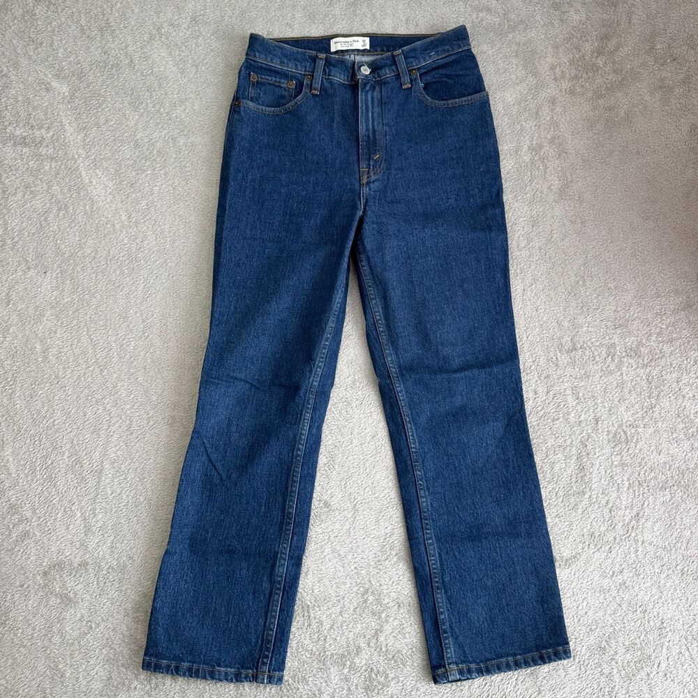 Abercrombie & Fitch 90's Straight Jeans Womens 2XS Blue Denim Ultra High Rise